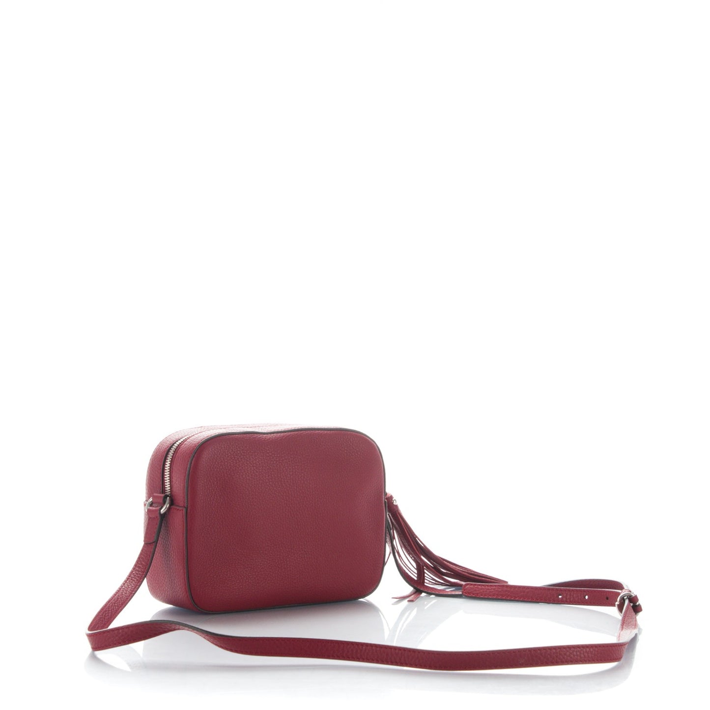 Pebbled Calfskin Studded Small Soho Disco Bag Soft Burgundy