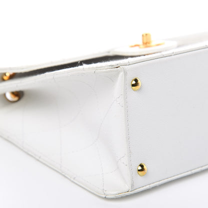 Chanel Caviar Stitched Flap Shoulder Bag White 9 of 14