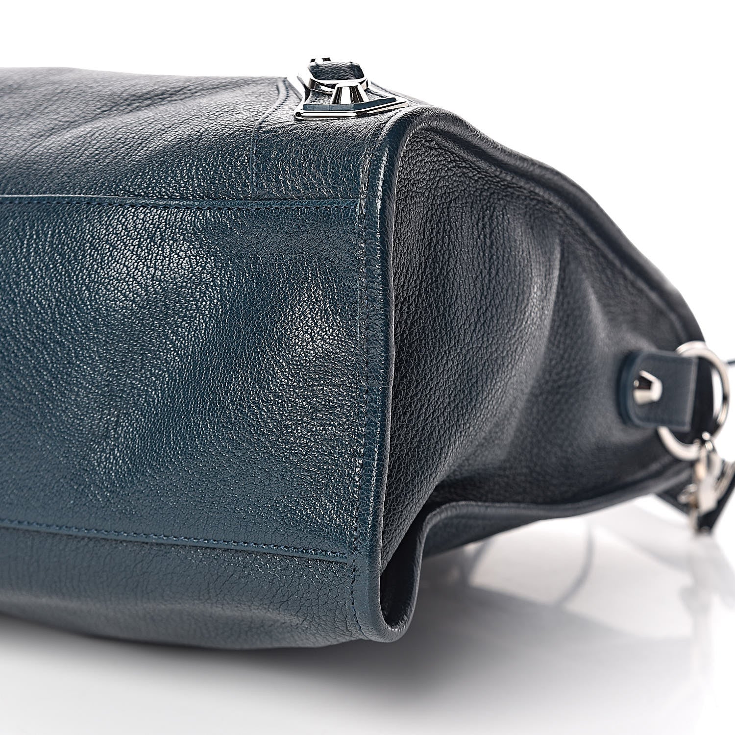 Balenciaga Chevre Silver Metallic Edge Hardware City Bleu Paon 10 of 10