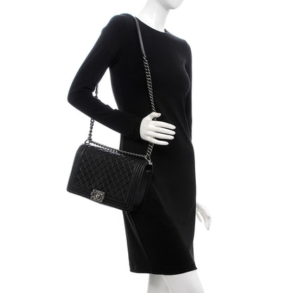 Chanel Calfskin Quilted New Medium Boy Flap Black 2 of 8