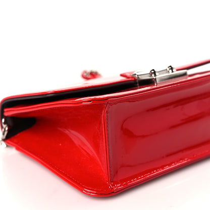 Christian Dior Metallic Box Patent Calfskin Miss Dior Promenade Pouch Red 10 of 10