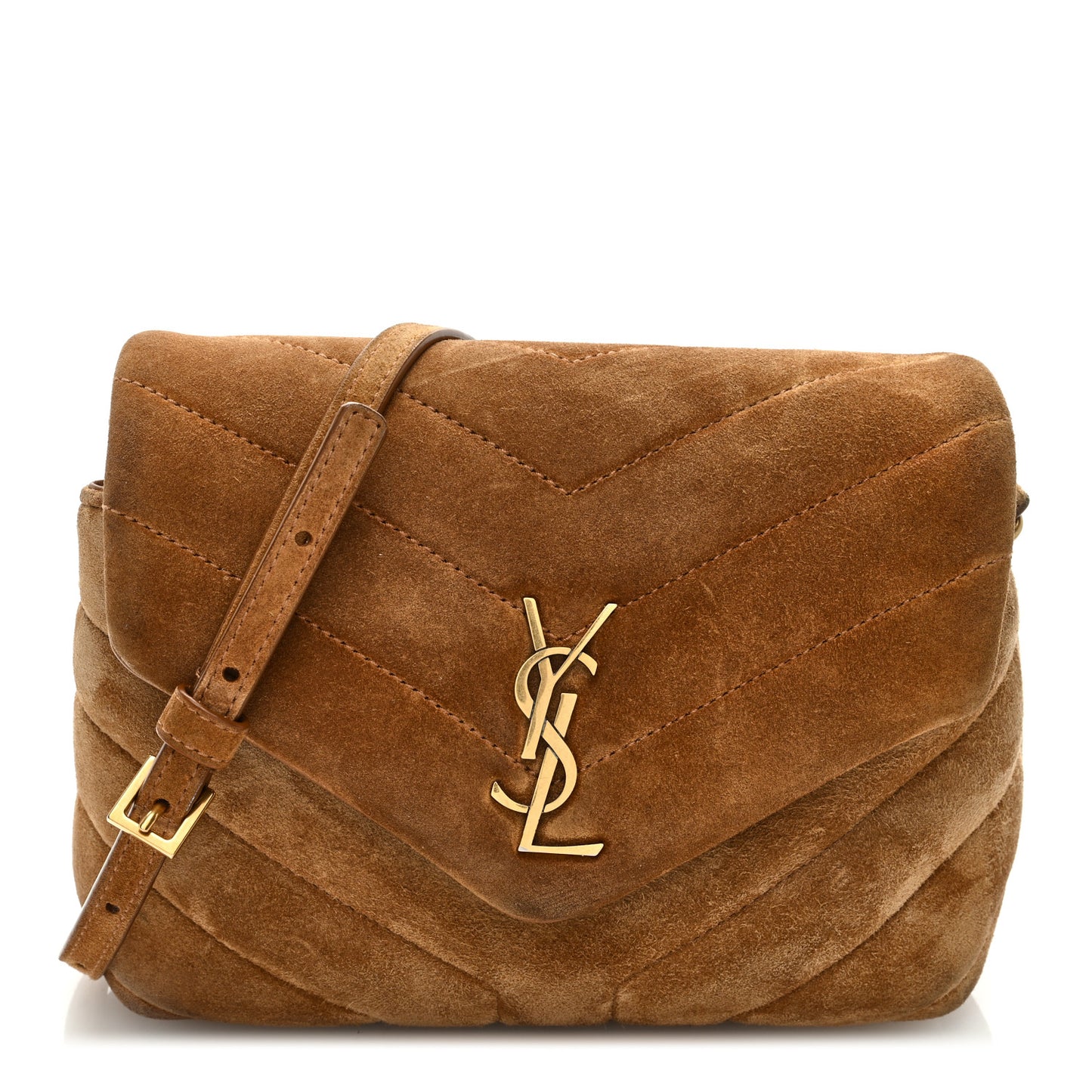 Suede Toy Loulou Shoulder Bag Cinnamon