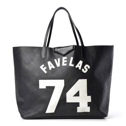 Givenchy Textured Coated Canvas Favelas Large Antigona Tote Black 1 of 19