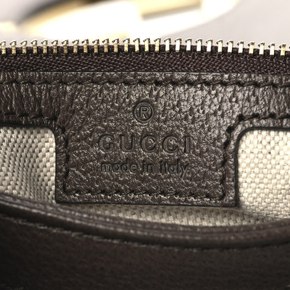 Gucci GG Supreme Monogram Textured Dollar Calfskin Web Medium Blondie Top Handle Shoulder Flap Bag Beige Ebony New Acero 6 of 10