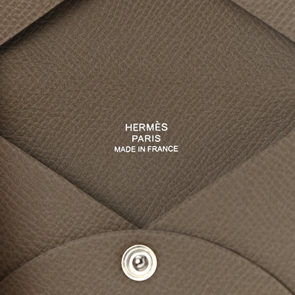 Hermes Epsom Calvi Card Case Etoupe 6 of 10