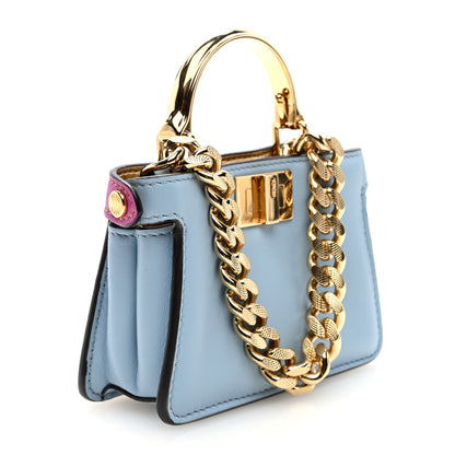 Fendi Nappa Rainbow Inlay Nano Peekaboo Maxi Handle Satchel Azzurro Baby Multicolor 3 of 10