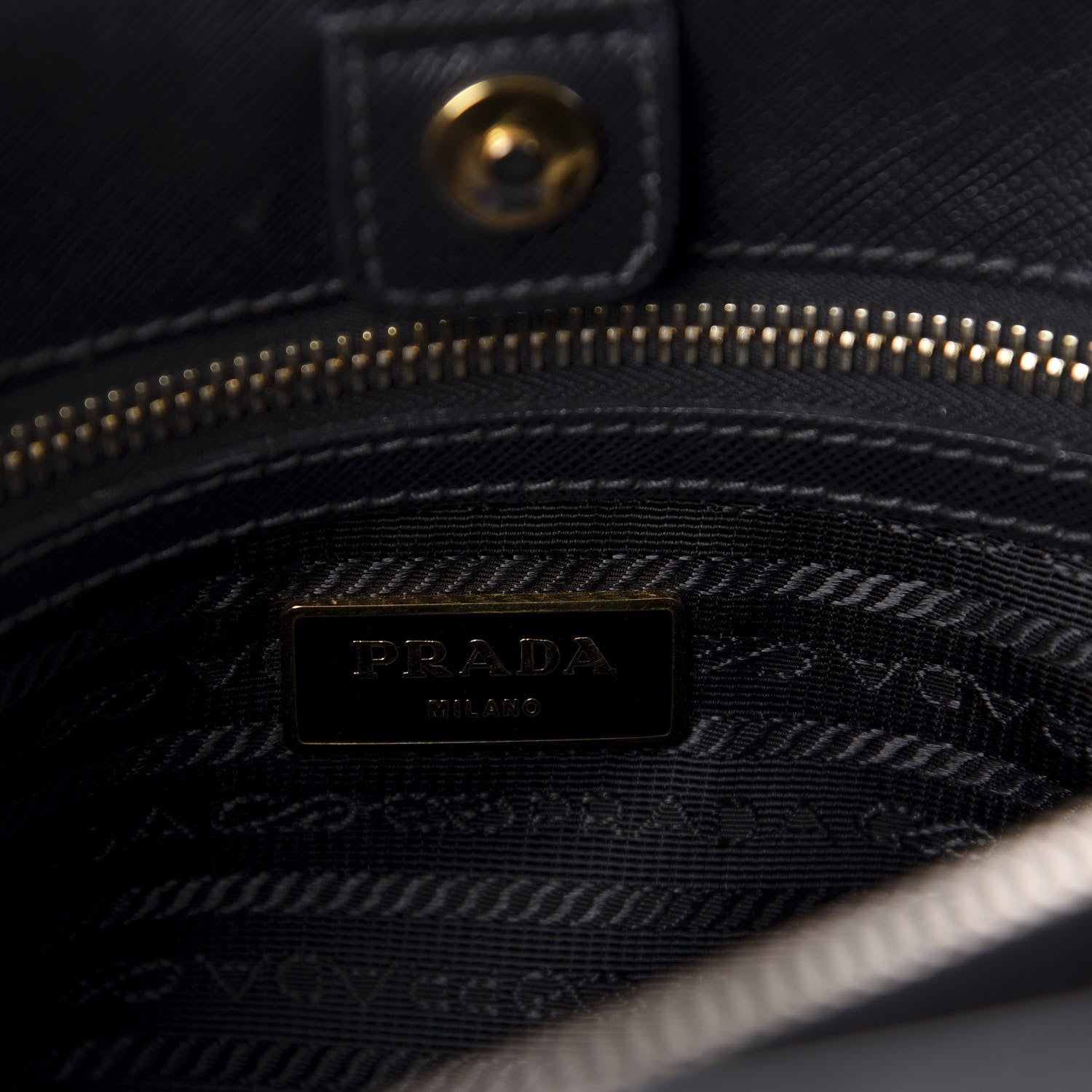 Prada Saffiano Lux Medium Tote Black 9 of 11