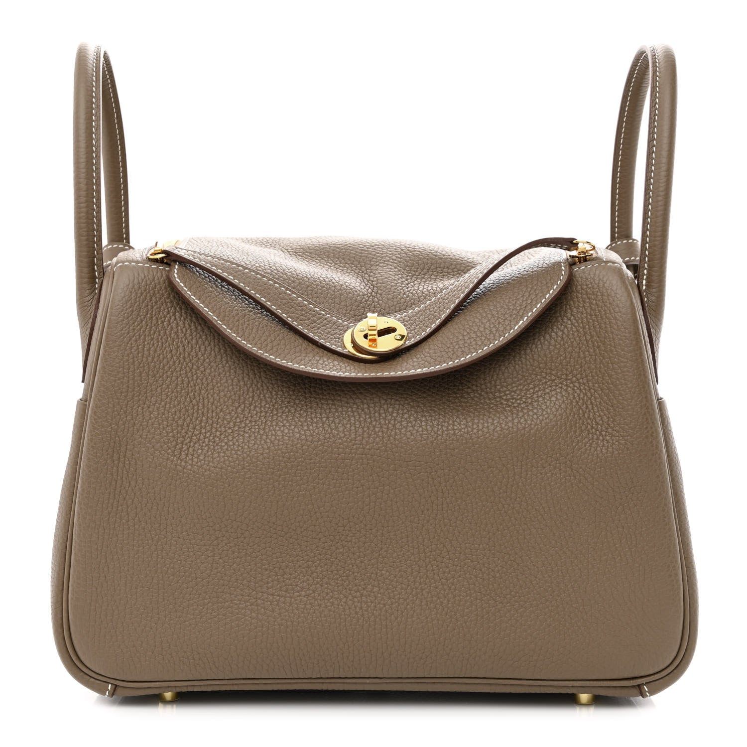Hermes Taurillon Clemence Lindy 30 Etoupe 1 of 11