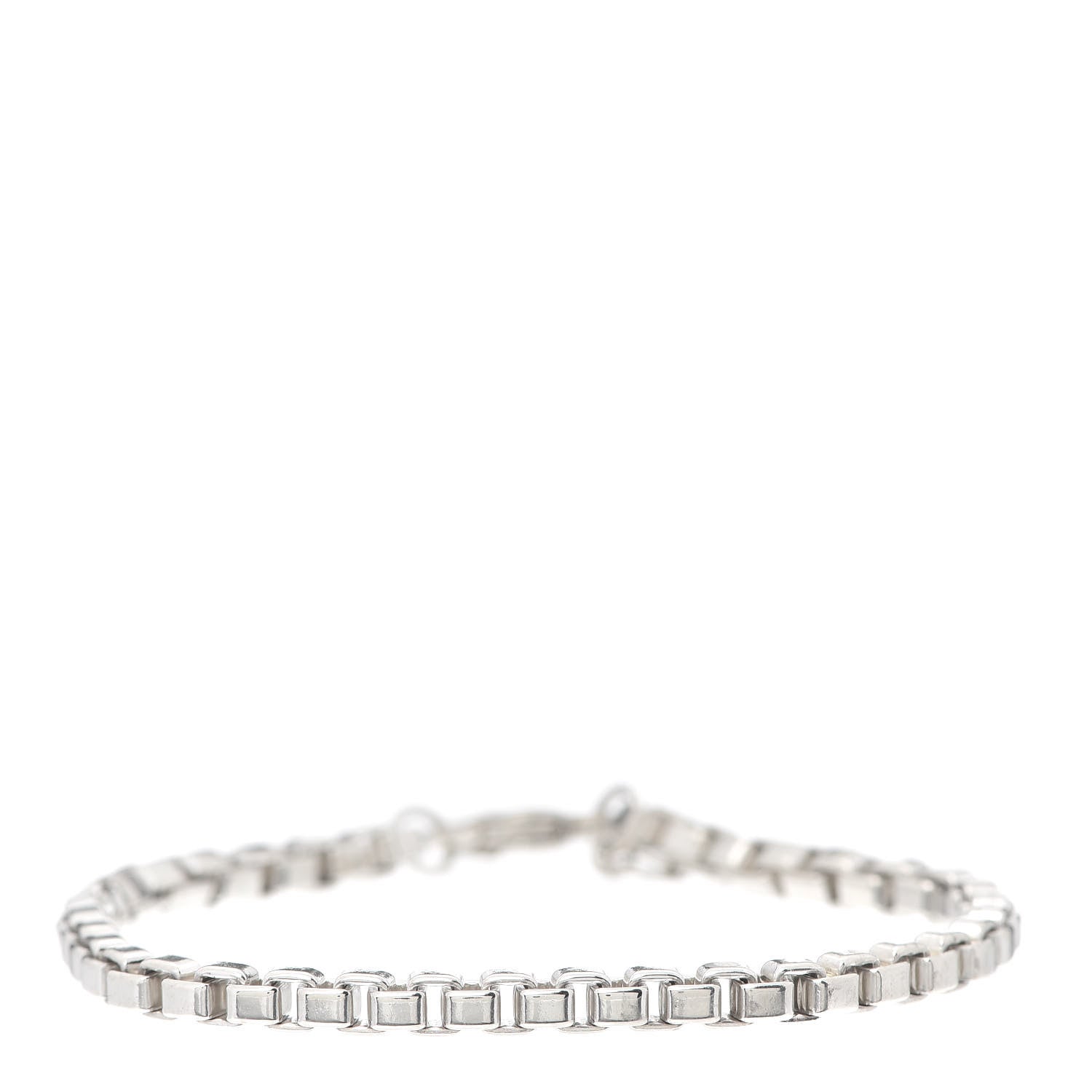 Tiffany Sterling Silver 4mm Venetian Link Bracelet 1 of 8