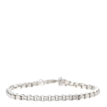 Tiffany Sterling Silver 4mm Venetian Link Bracelet 1 of 8