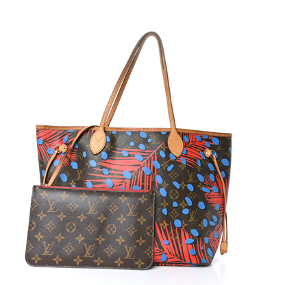 Louis Vuitton Monogram Jungle Dots Neo Neverfull MM Coquelicot Denim 3 of 13