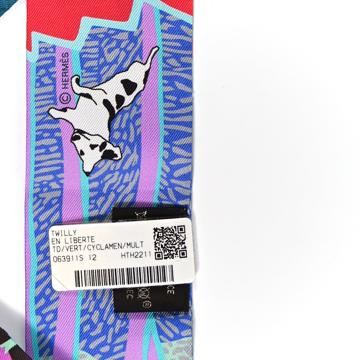 Hermes Silk En Liberte Twilly Vert Cyclamen Multicolor 3 of 3
