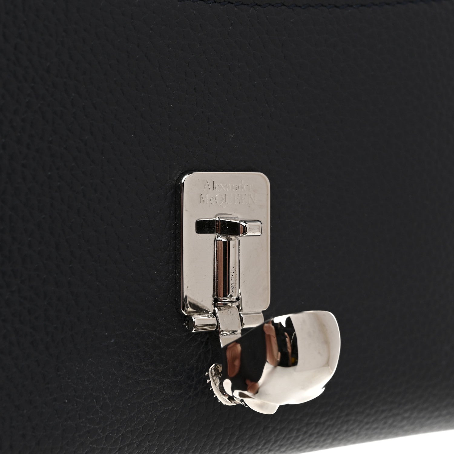 Alexander McQueen Calfskin Skull Continental Wallet Navy 6 of 8