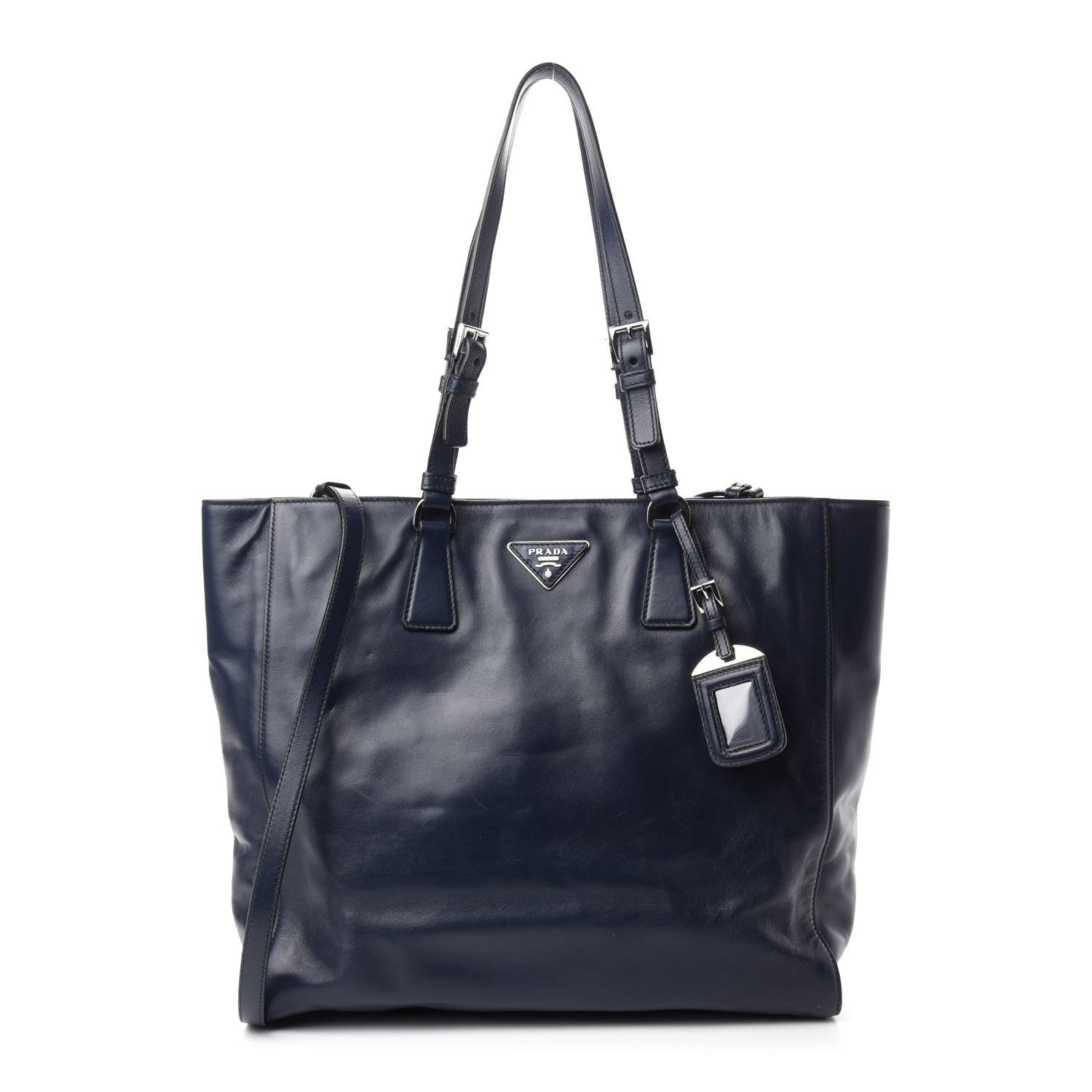 Prada Soft Calf Shopping Tote Baltico 1 of 13
