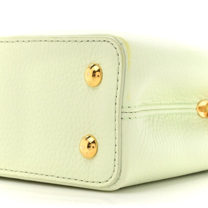 Louis Vuitton Taurillon Karung Mini Capucines Vert D'eau Green 8 of 11