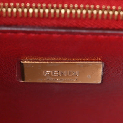 Fendi Shiny Crocodile Shiny Nappa Medium Peekaboo Iconic Essentially Satchel Red 7 of 9