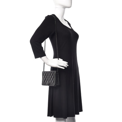 Chanel Caviar Quilted Boy Wallet On Chain WOC So Black 2 of 14