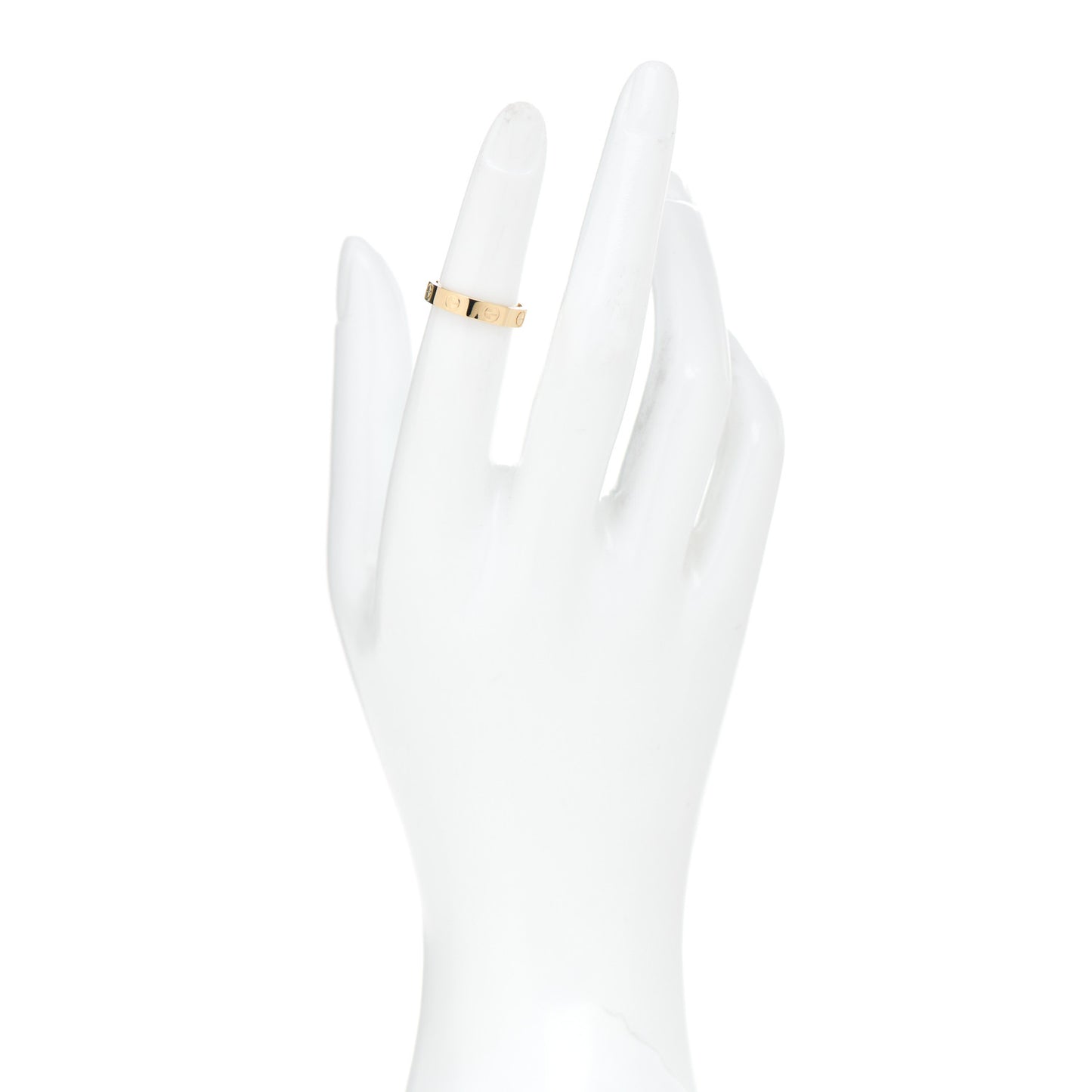 18K Yellow Gold 3.5mm LOVE Wedding Band Ring 48 4.5