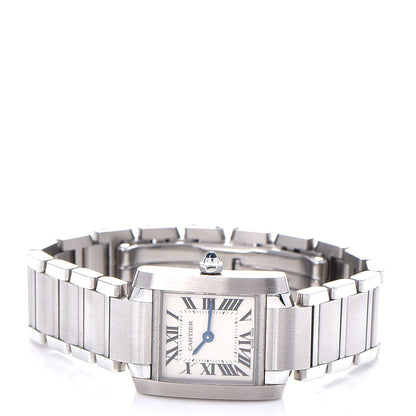 Cartier Stainless Steel 20mm Tank Francaise Quartz Watch 3 of 12