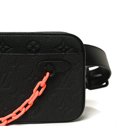 Louis Vuitton Taurillon Monogram Uniformes Solar Ray Soft Pochette Volga Belt Bag Black 8 of 11