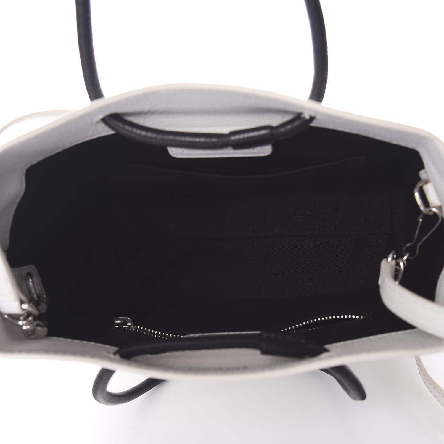 Balenciaga Squared Calfskin Logo Shopping Tote XXS White 5 of 12