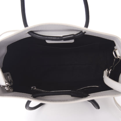 Balenciaga Squared Calfskin Logo Shopping Tote XXS White 5 of 12