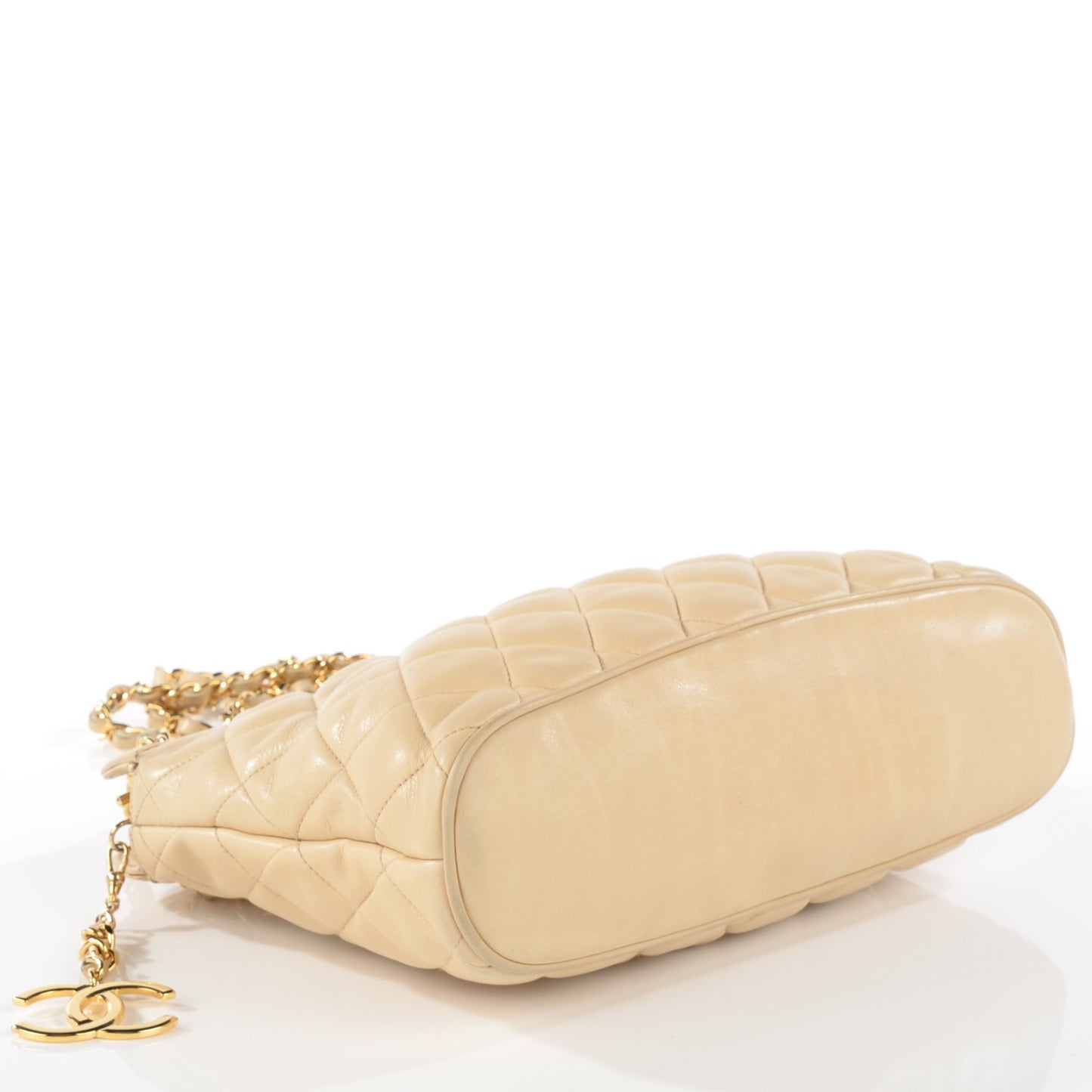 Lambskin Quilted Tote Beige