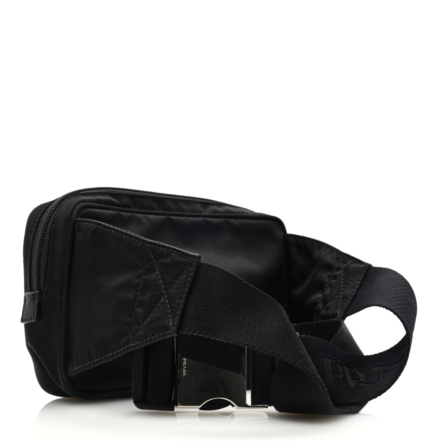 Prada Re-Nylon Saffiano Belt Bag Black 2 of 8