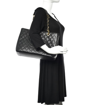 Chanel Caviar Quilted Grand Shopping Tote GST Black 2 of 10