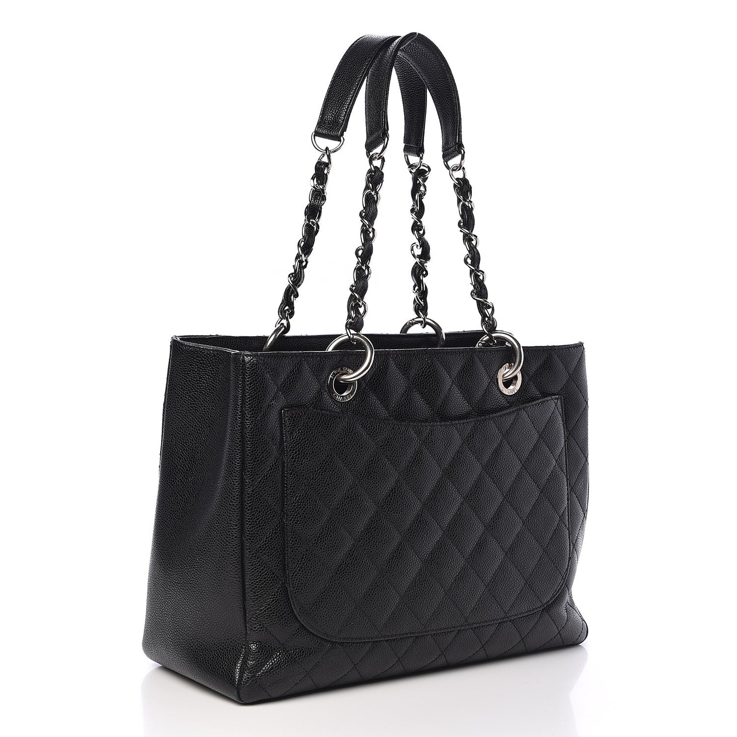 Caviar Quilted Grand Shopping Tote GST Black