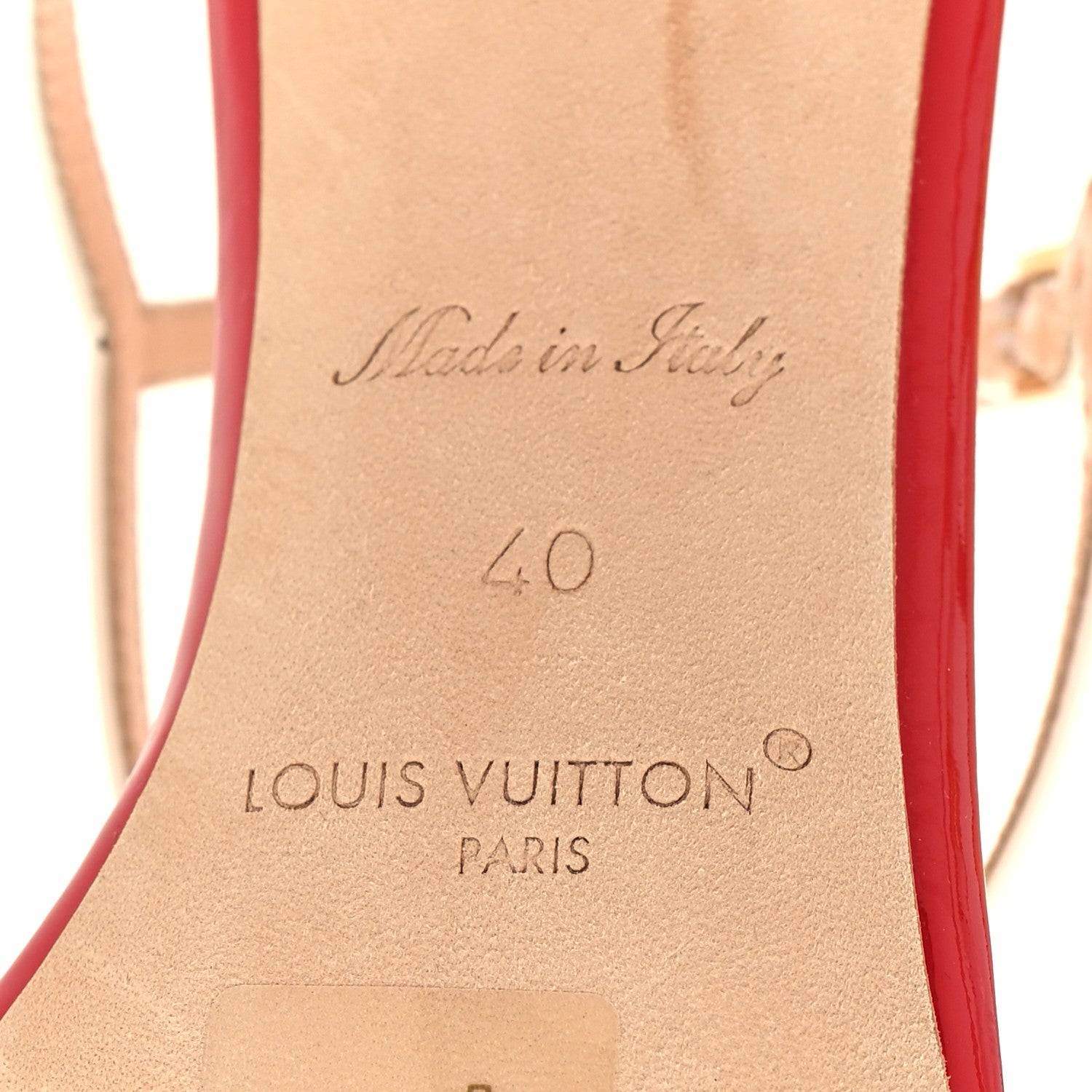 Louis Vuitton Patent Calfskin Blossom Sandals 40 Red 7 of 8