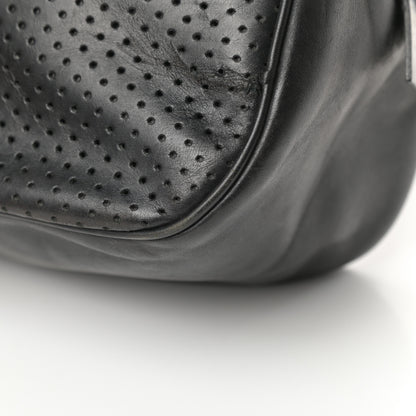 Prada Vitello Drive Perforated Bowling Bag Black 10 of 17