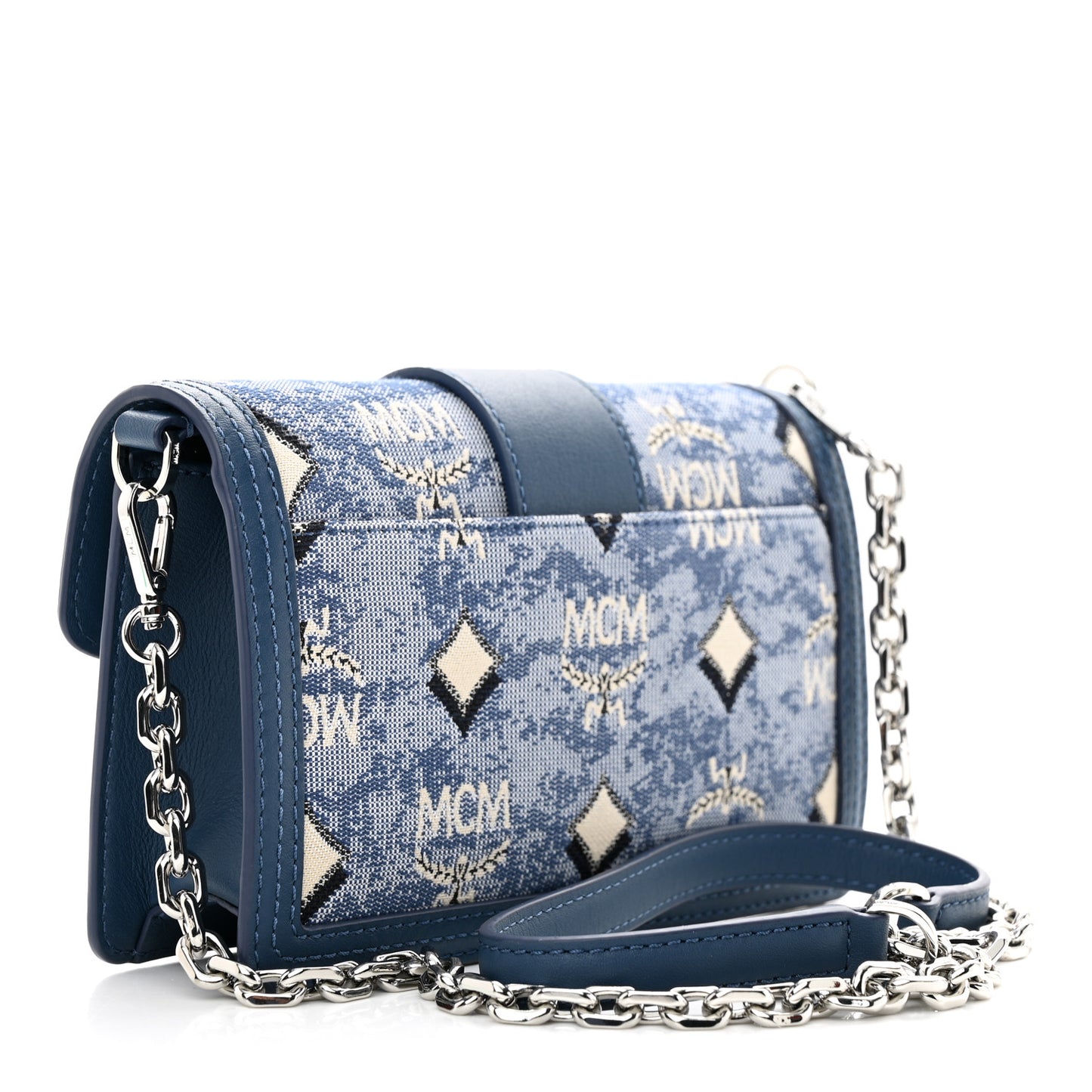 Vintage Jacquard Monogram Mini Tracy Crossbody Blue