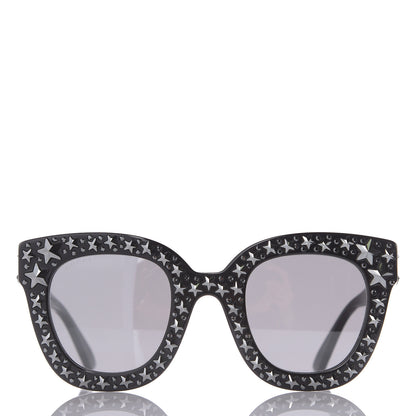 Gucci Acetate Stars Cat Eye Sunglasses GG0116S Black 3 of 8