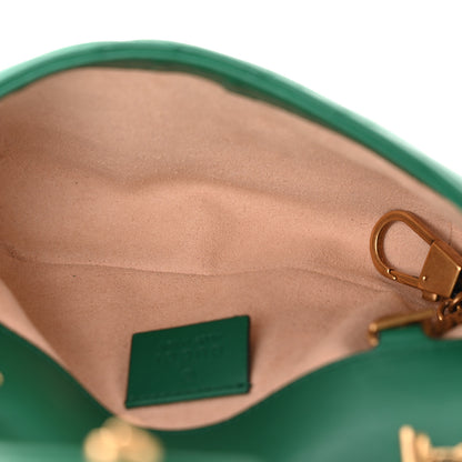 Gucci Calfskin Matelasse Super Mini GG Marmont Shoulder Bag Emerald Green 5 of 10