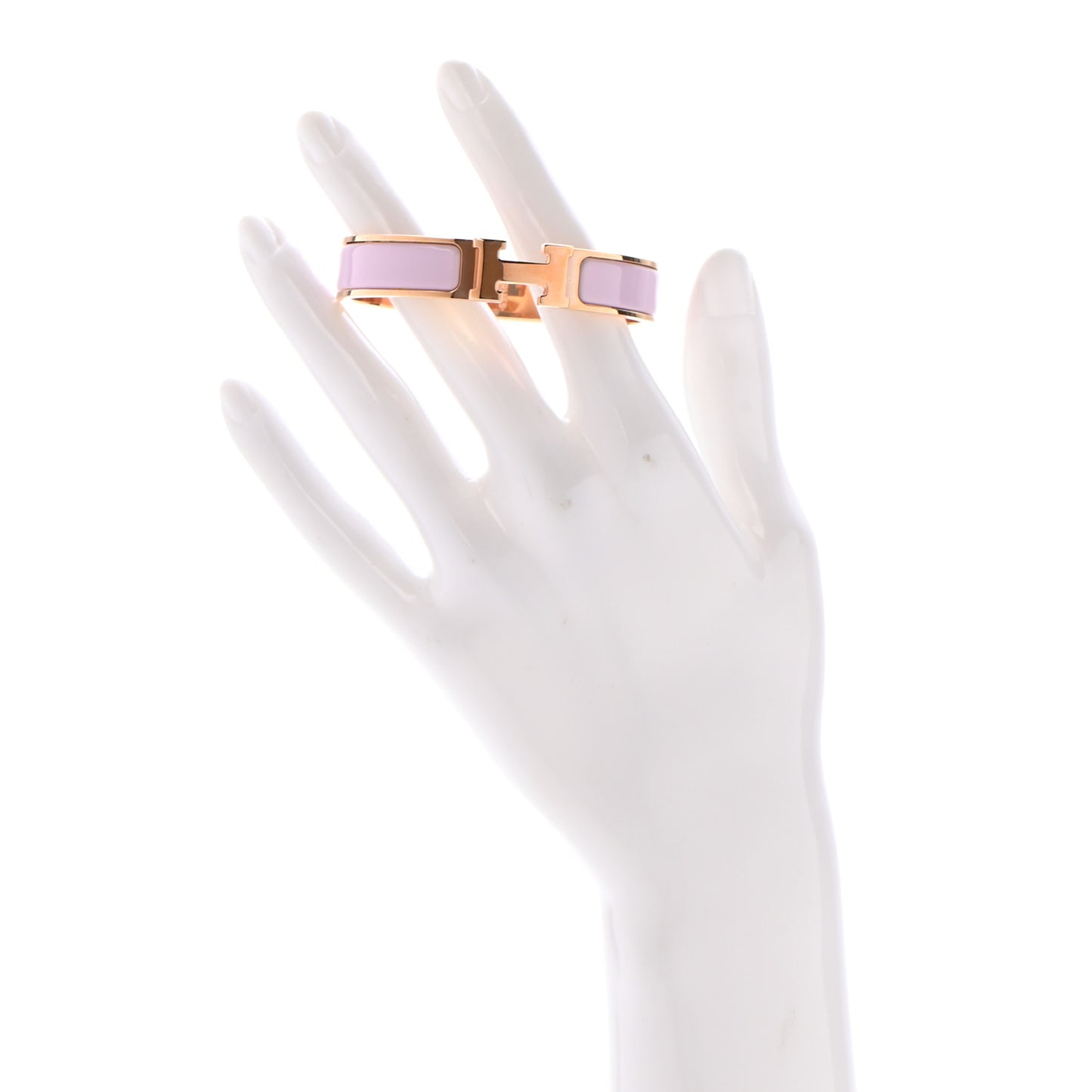 Enamel Narrow Clic Clac H Bracelet PM Rose Dragee