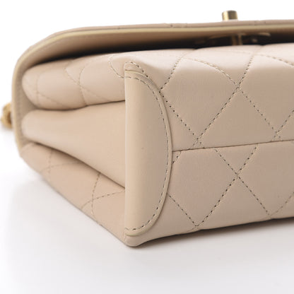 Chanel Lambskin Quilted Small Trendy Spirit Top Handle Bag Beige 8 of 10