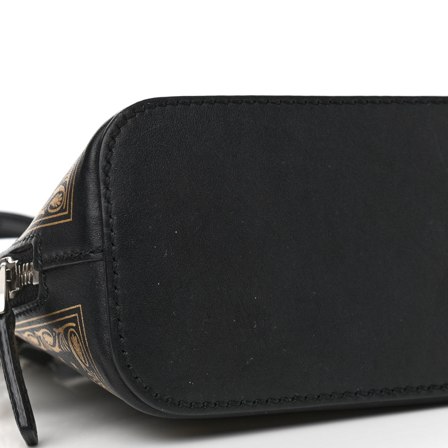 X SEGA Calfskin GUCCY Stars Mini Dome Shoulder Bag Black Gold