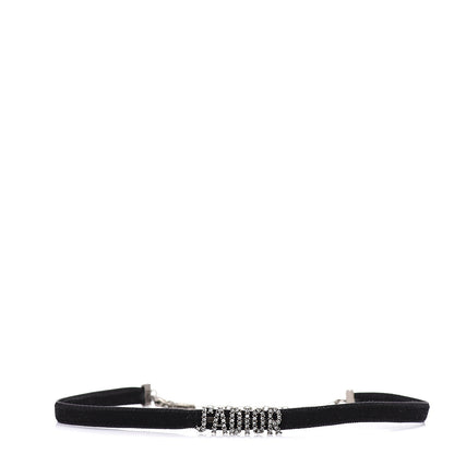 Christian Dior Velvet Crystal J’Adior Choker Necklace Black 1 of 5