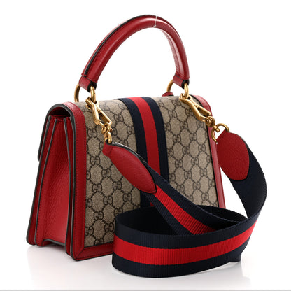 Gucci GG Supreme Monogram Small Queen Margaret Top Handle Bag Red 3 of 12