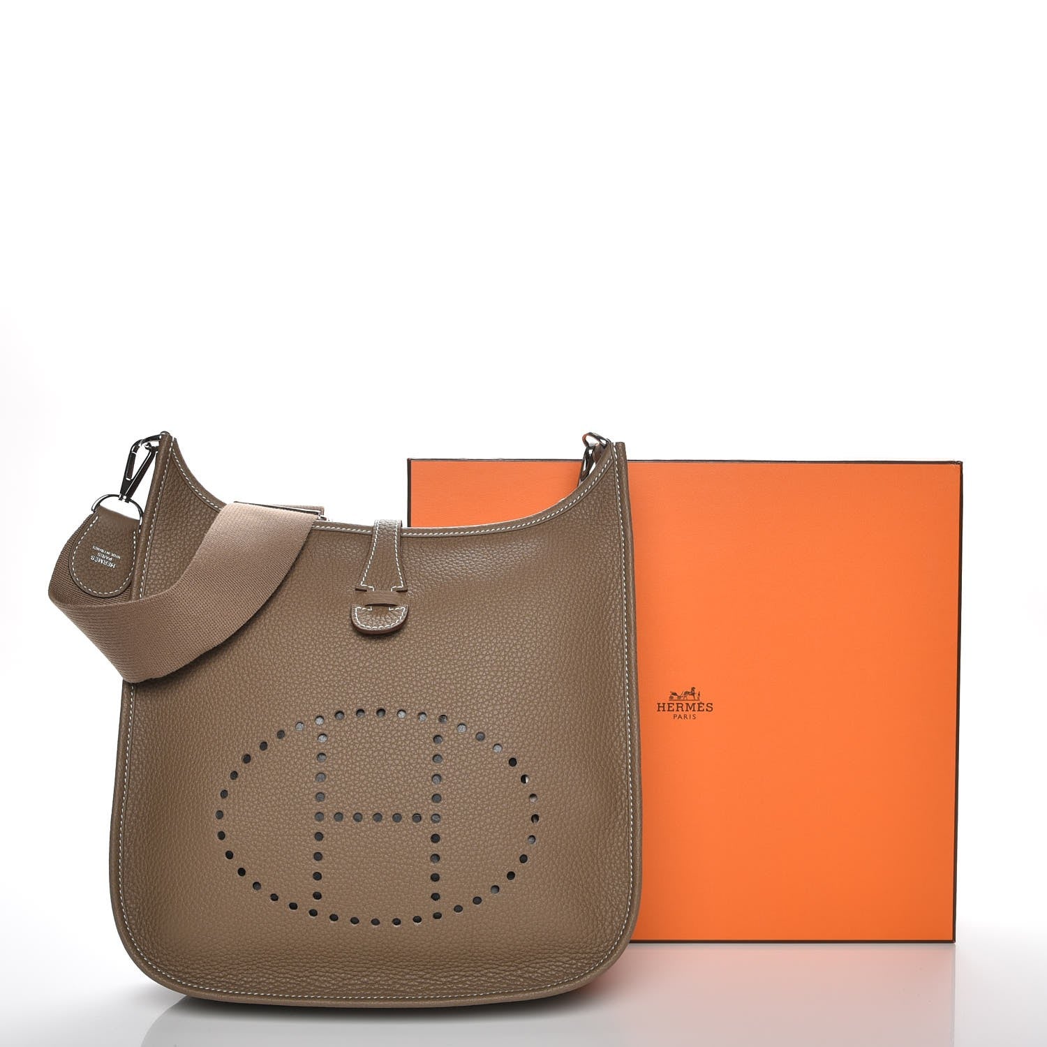 Hermes Taurillon Clemence Evelyne III PM Etoupe 7 of 7