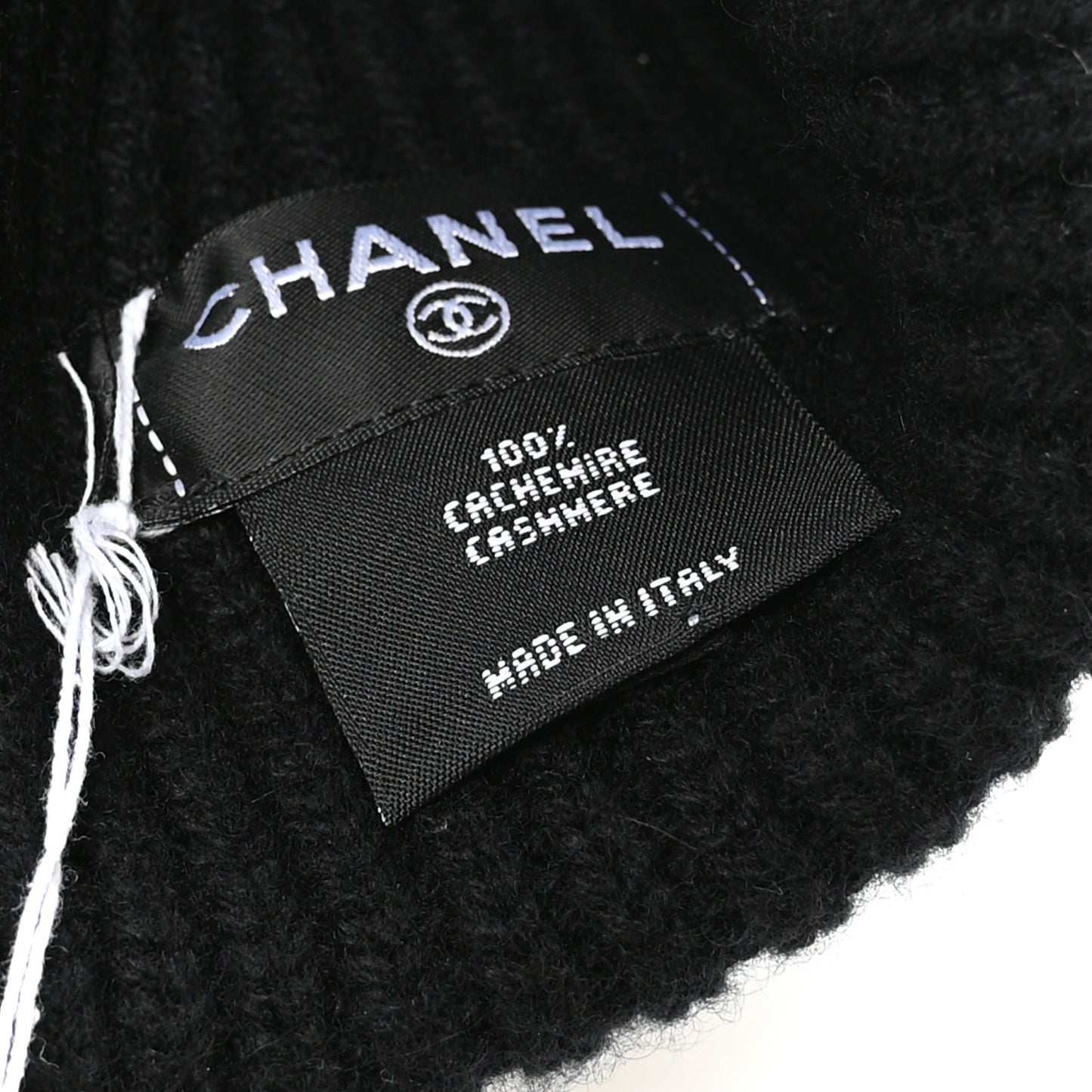 Cashmere CC Beanie Hat Black Ecru
