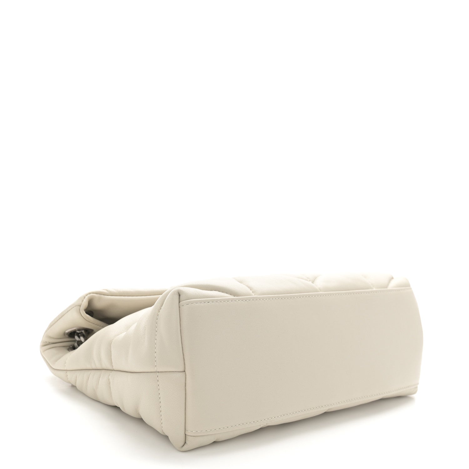 Saint Laurent Lambskin Quilted Toy Loulou Puffer Monogram Chain Satchel Crema Soft 4 of 10