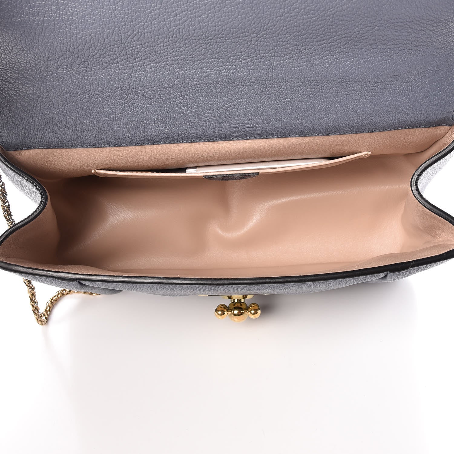 Chloe Goatskin Medium Elsie Shoulder Bag Street Blue 6 of 9