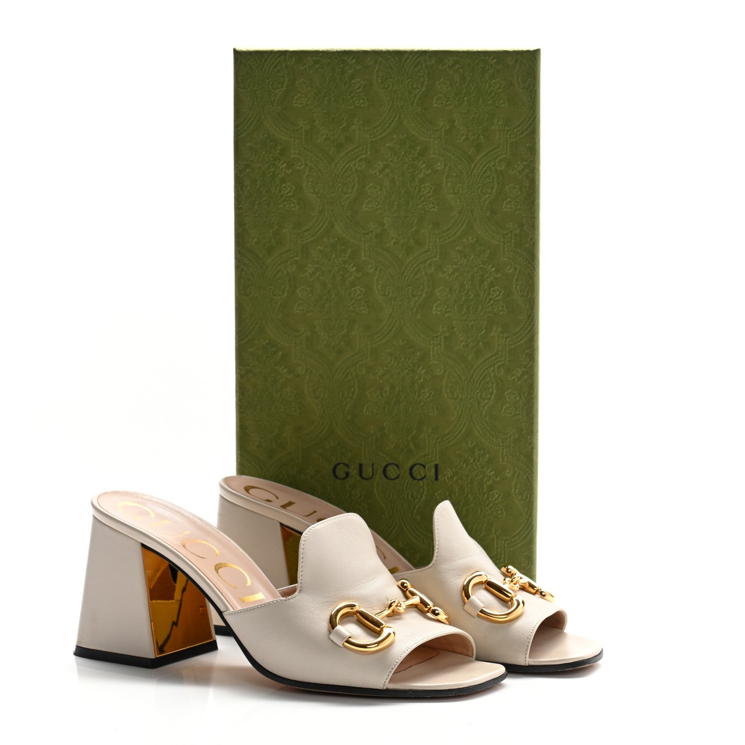Gucci Nappa Horsebit 75mm Slide Sandals 37.5 Mystic White 11 of 11