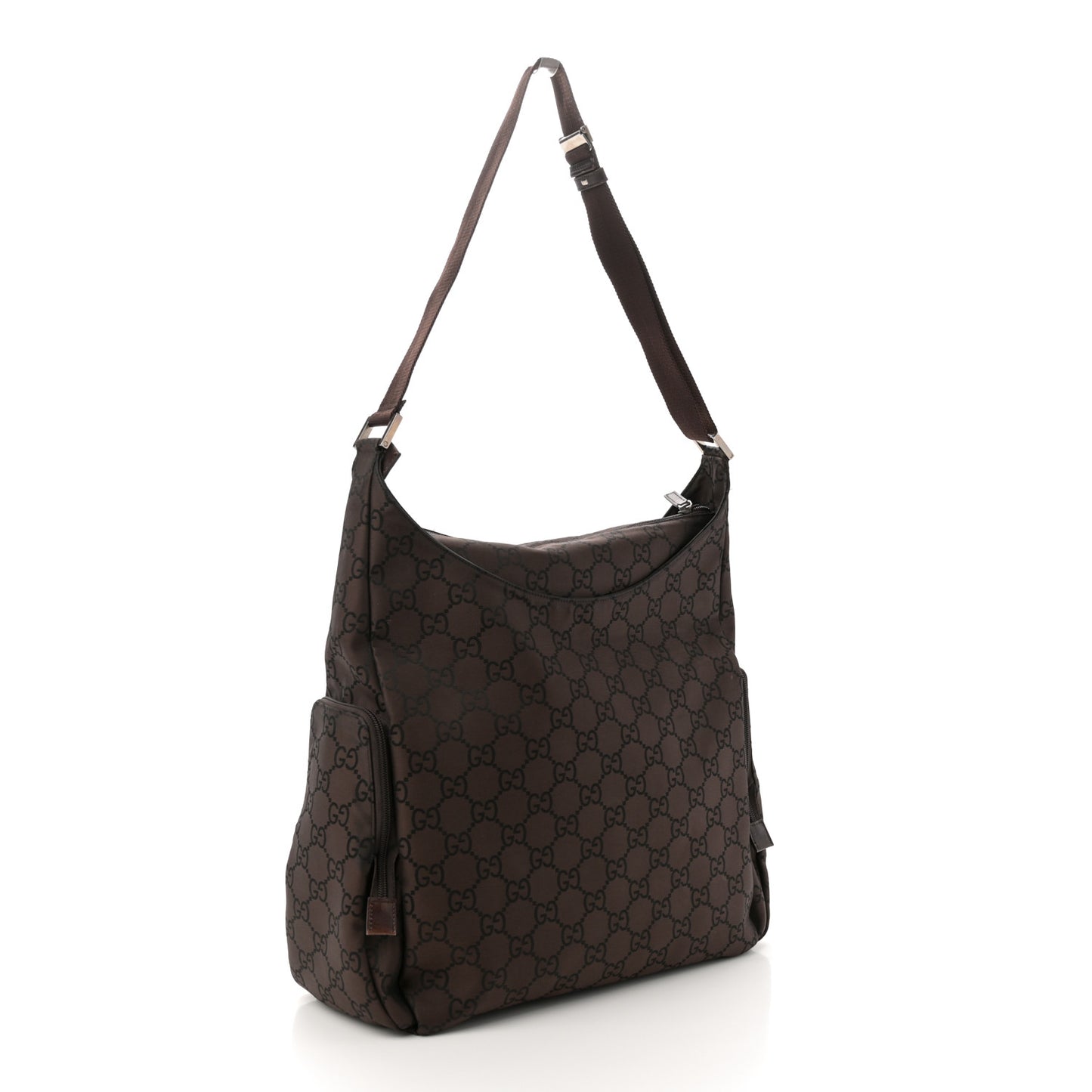 Nylon Monogram Extra Large Satchel Dark Brown