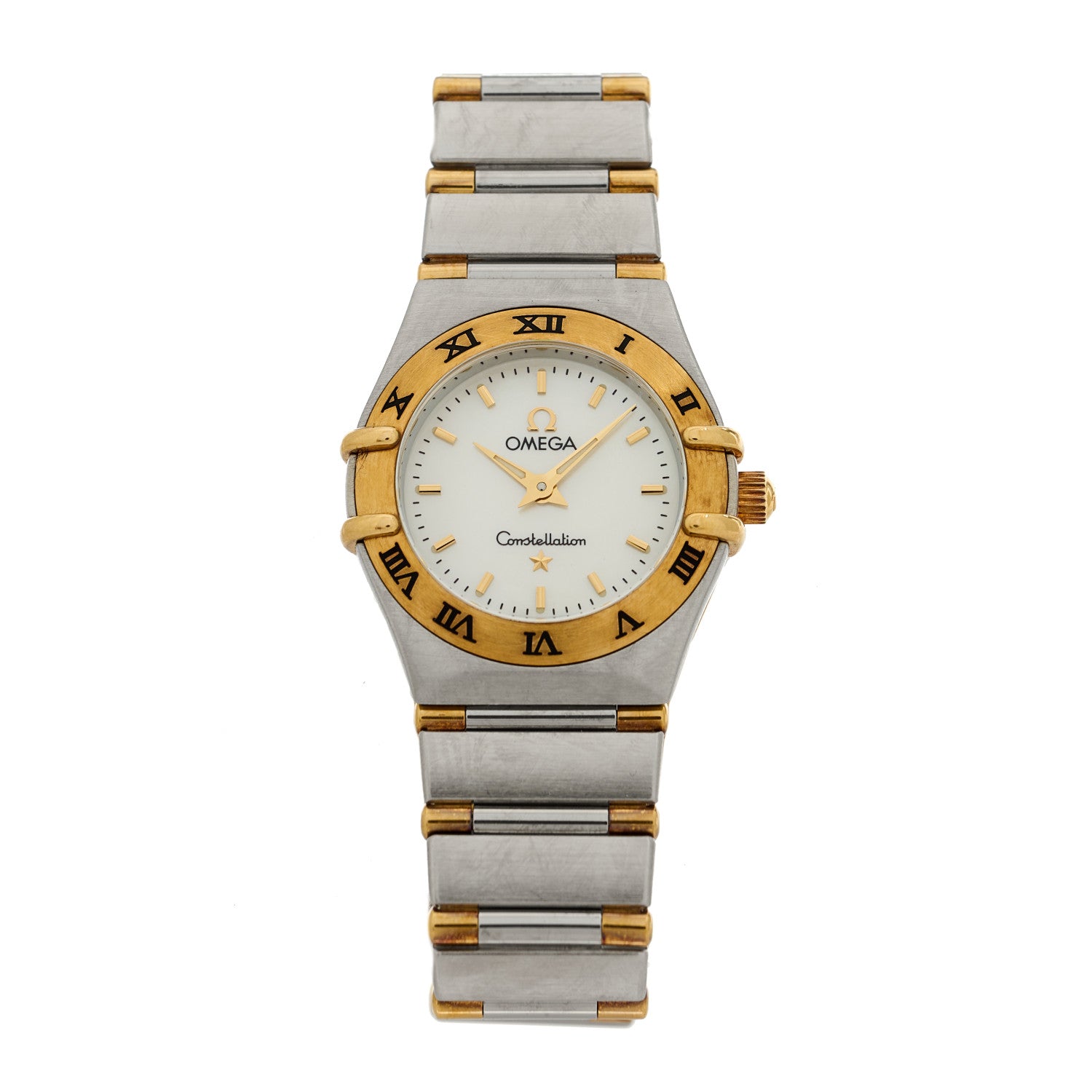 Omega Stainless Steel 18K Yellow Gold Mother of Pearl 22mm Constellation Quartz Watch 1362.70.00 1 of 4
