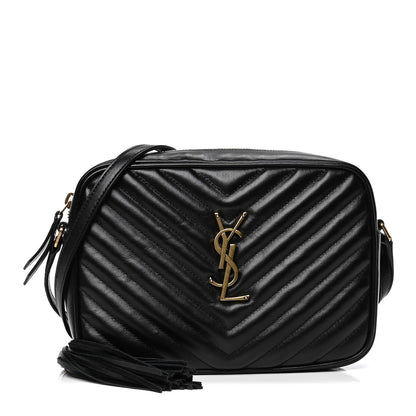 Saint Laurent Calfskin Matelasse Monogram Lou Camera Bag Black 1 of 7