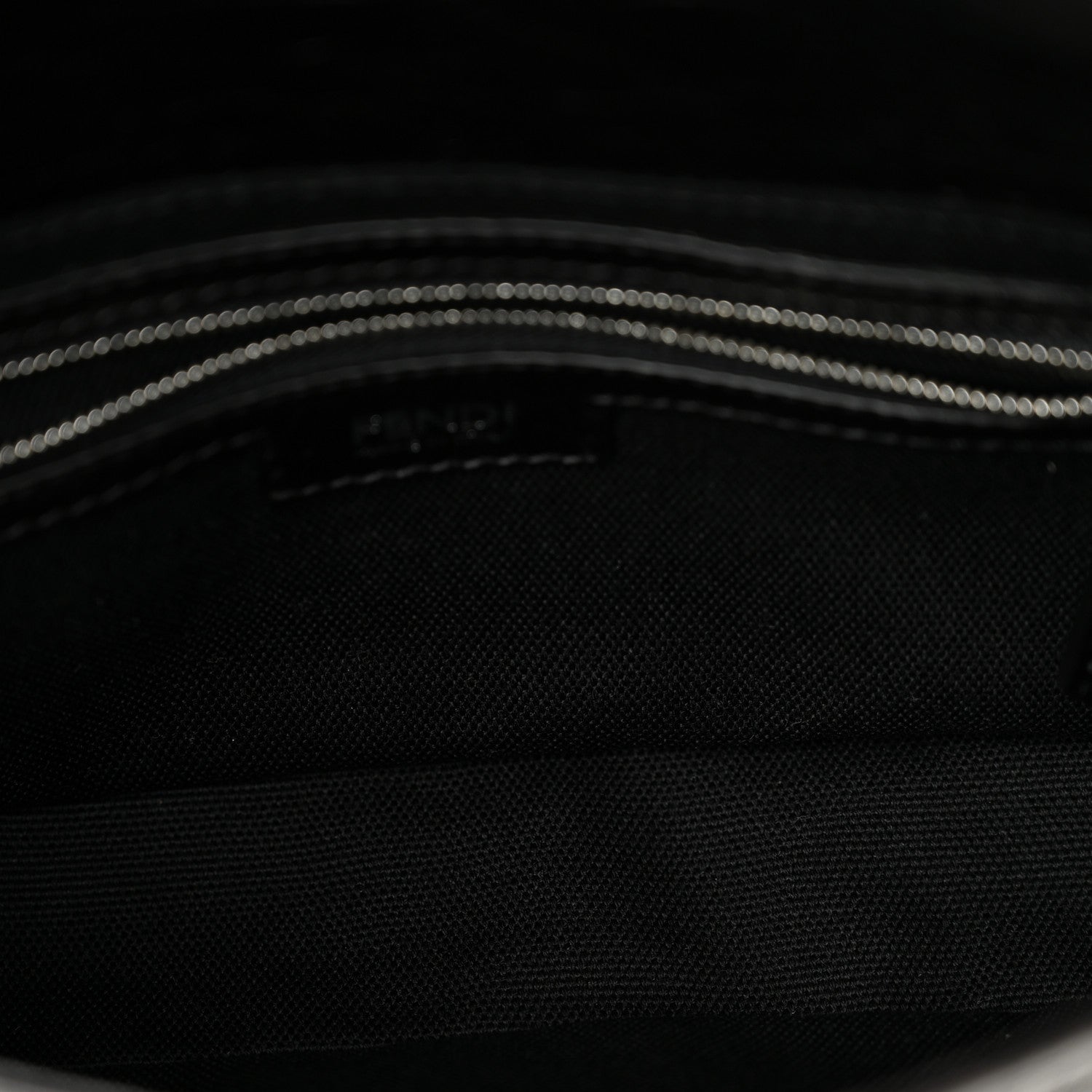 Fendi Crackled Calfskin Baguette 26424 Black 5 of 10