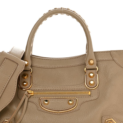 Balenciaga Chevre Gold Metallic Edge Hardware S City Beige Latte 8 of 10